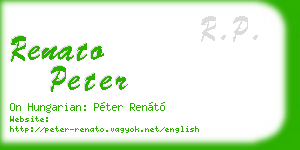 renato peter business card